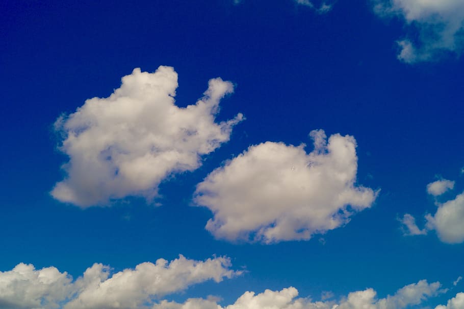 white clouds, sky, nature, outdoors, azure sky, weather, cumulus HD wallpaper