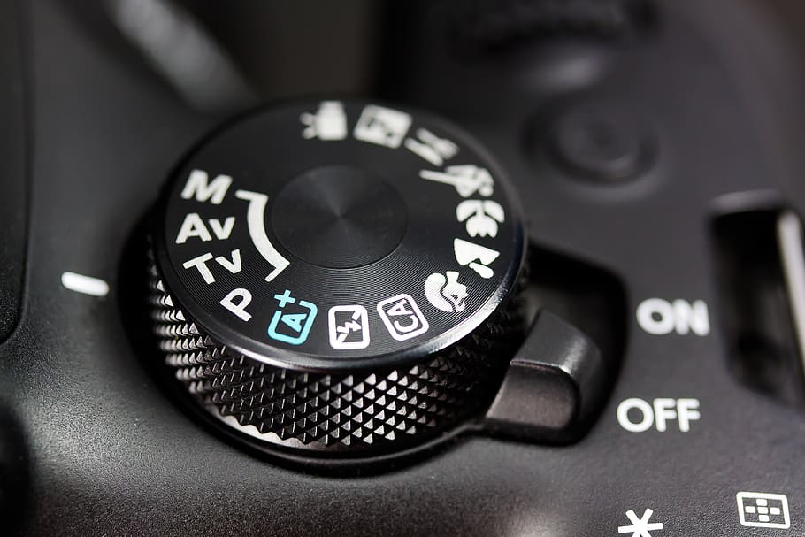 camera, digital, srl camera, canon, dial, program, technology HD wallpaper