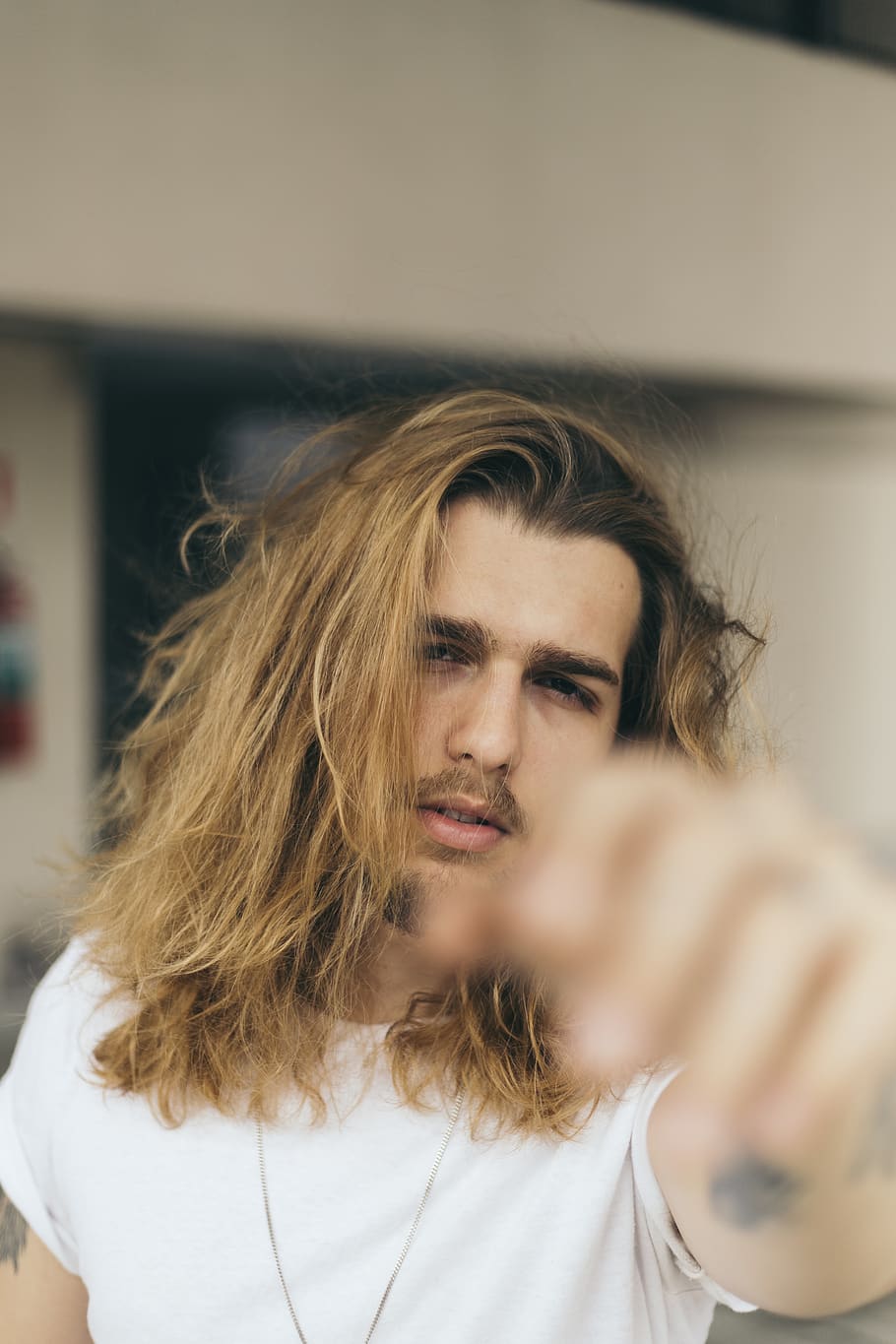 Close-Up Photo of Man With Long Hair, adult, blur, depth of field