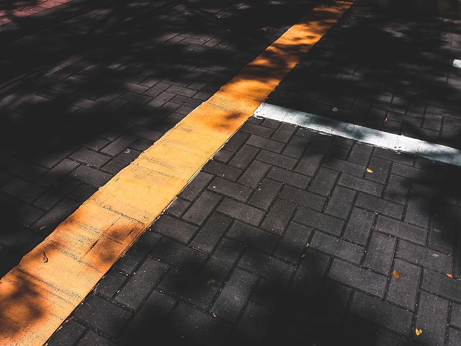 Black and Brown Surface, bricks, dark, daylight, pattern, shadow HD wallpaper