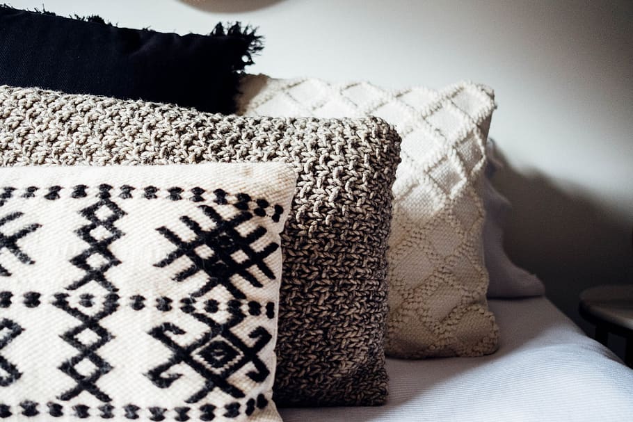 three gray throw pillows, cushion, home decor, australia, outdoors HD wallpaper