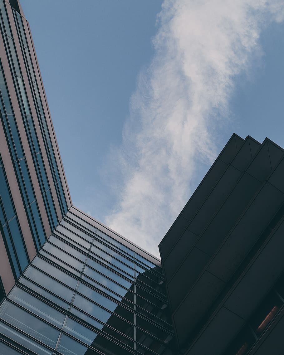 HD wallpaper: office building, architecture, window, triangle, skylight ...