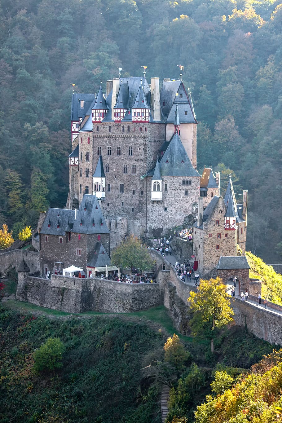 burg eltz, sachsen, places of interest, germany, middle ages, HD wallpaper