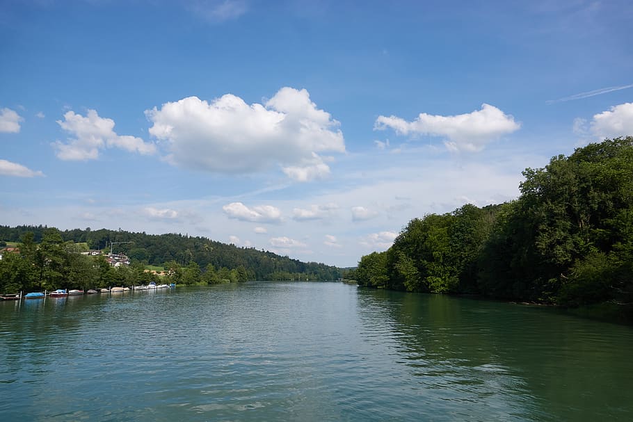 river, clouds, landscape, nature, water, sky, mood, cloud - sky HD wallpaper