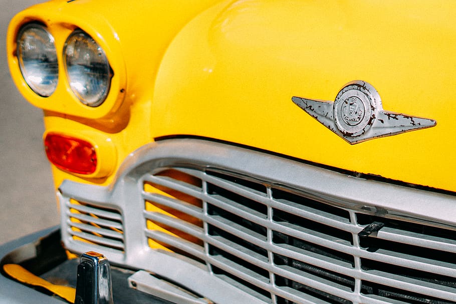Closeup Photograph of Yellow Car Grille, auto, automobile, bright HD wallpaper