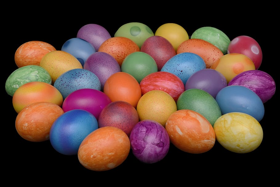 easter eggs, colorful, happy easter, easter theme, delicious HD wallpaper