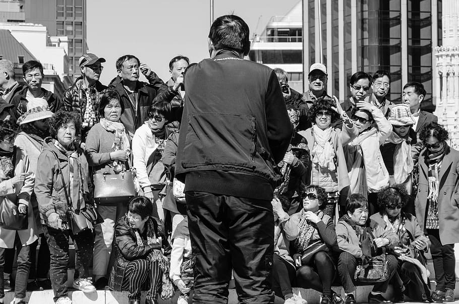madrid, spain, chinese, crowd, blackandwhite, people, trip HD wallpaper