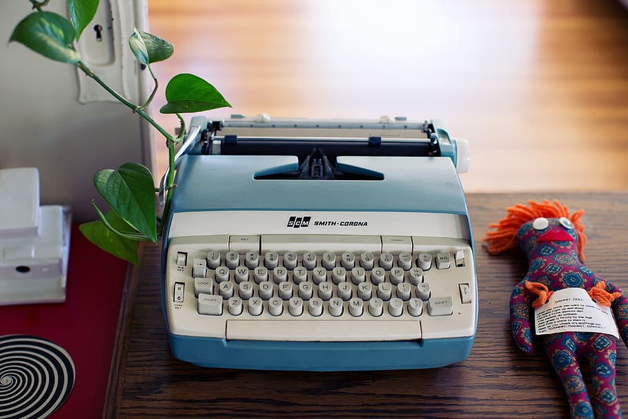 typewriter, writing, office, desk, business, technology, indoors HD wallpaper