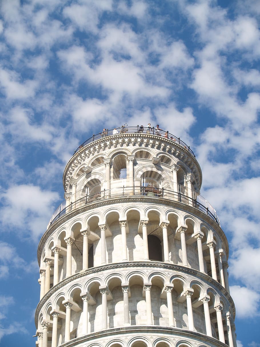 White Concrete Landmark, ancient, architecture, building, clouds HD wallpaper