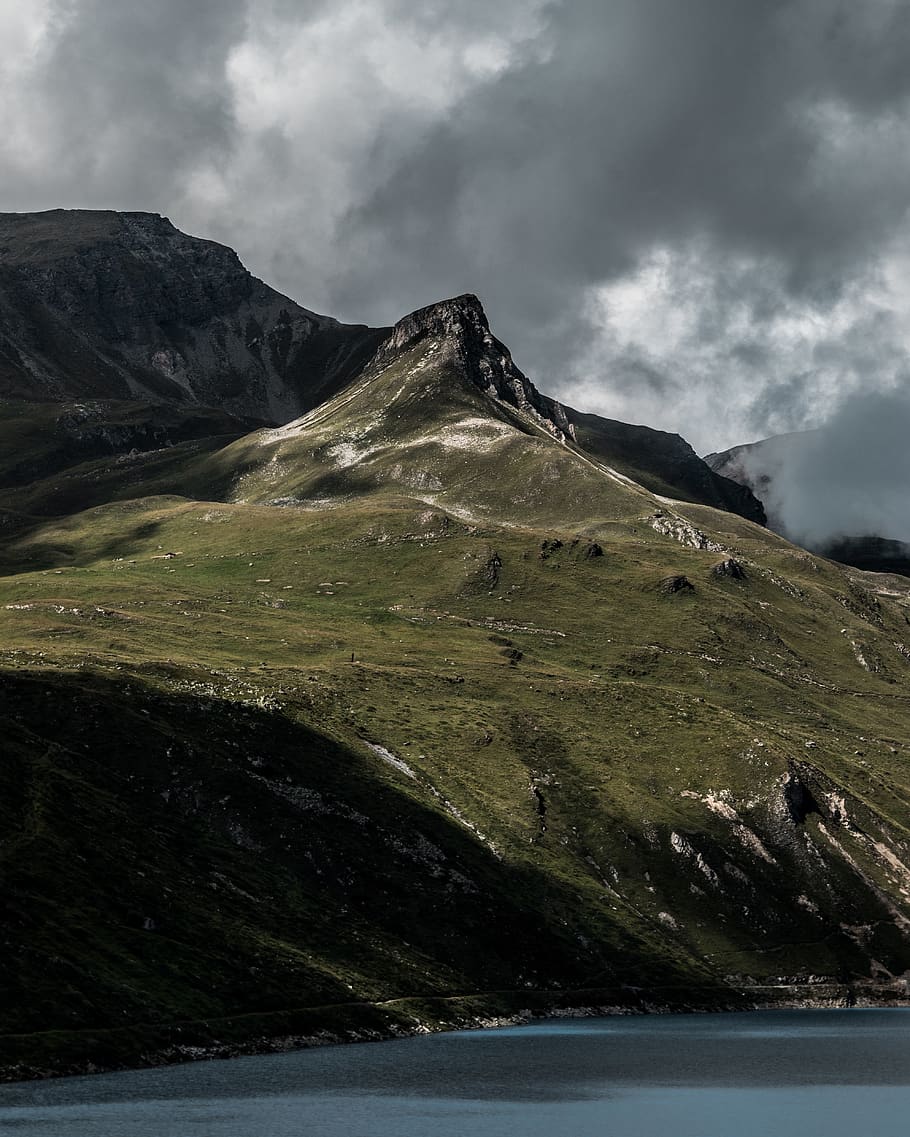 green mountain, nature, outdoors, mountain range, switzerland HD wallpaper