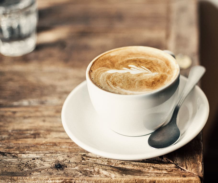Coffee in White Cup, art, artistic, beverage, blur, caffeine HD wallpaper