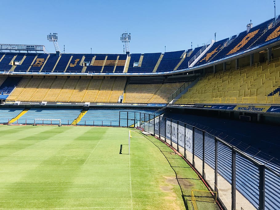 green oval field, building, stadium, arena, brandsen 805, argentina, HD wallpaper