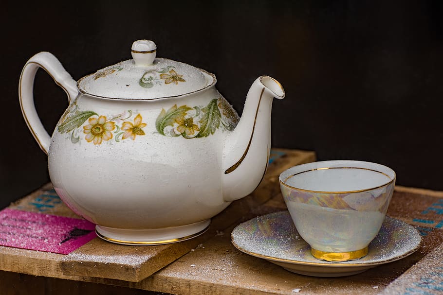 flowers, refreshing, water, teapot, drink, cup, hot drink, tea - hot drink HD wallpaper