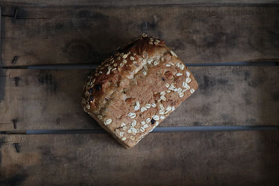 muesli, bread, nuts, raisins, food, food and drink, indoors HD wallpaper