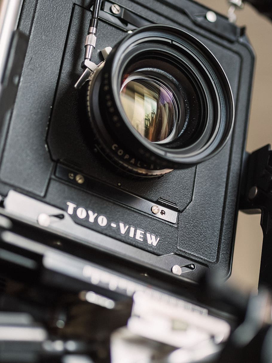 Black Toyo-view Land Camera, aperture, electronics, optics, optometry HD wallpaper