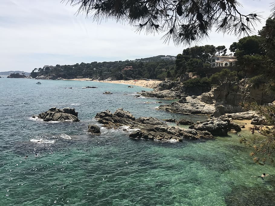 spain, girona, water, sea, beauty in nature, rock, scenics - nature HD wallpaper