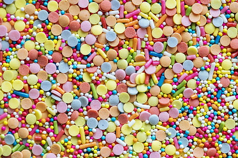 candy, sprinkle, confection, sugar, sugary, sweet, texture HD wallpaper