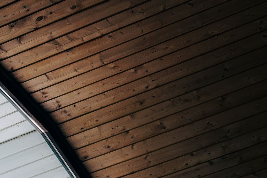 brown parquet floor, roof, architecture, design, wood, panel HD wallpaper