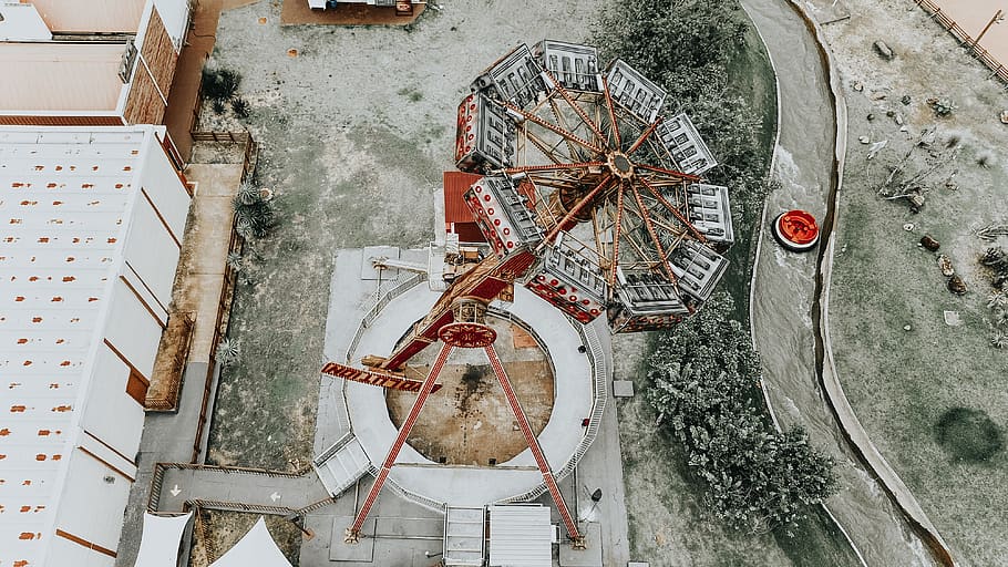 black metal frames, machine, amusement park, ferris wheel, spoke HD wallpaper