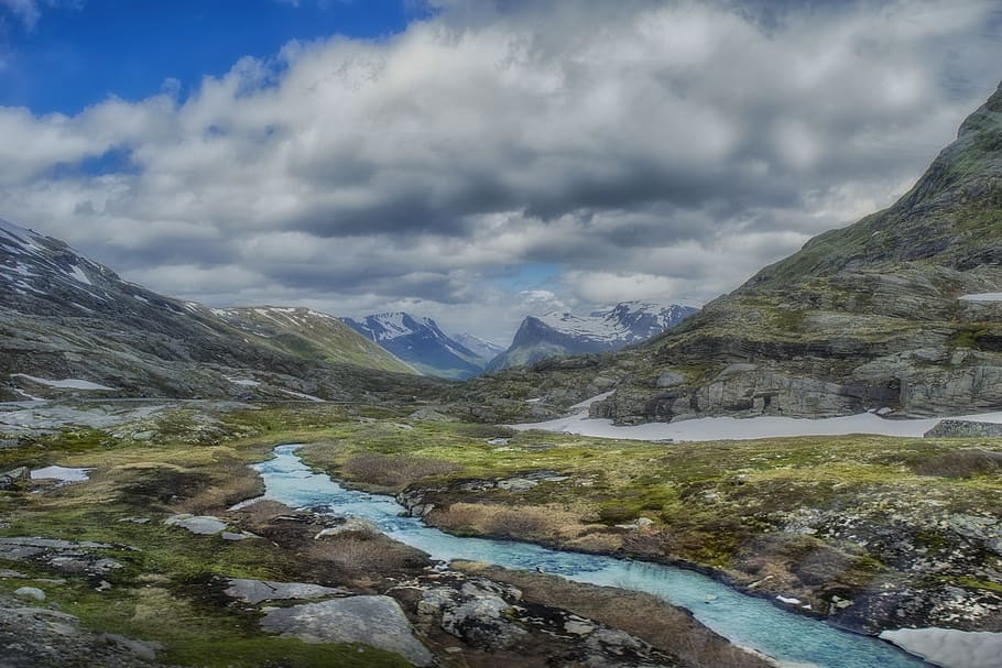 mountain, snow, alpine, clouds, landscape, scenics - nature HD wallpaper