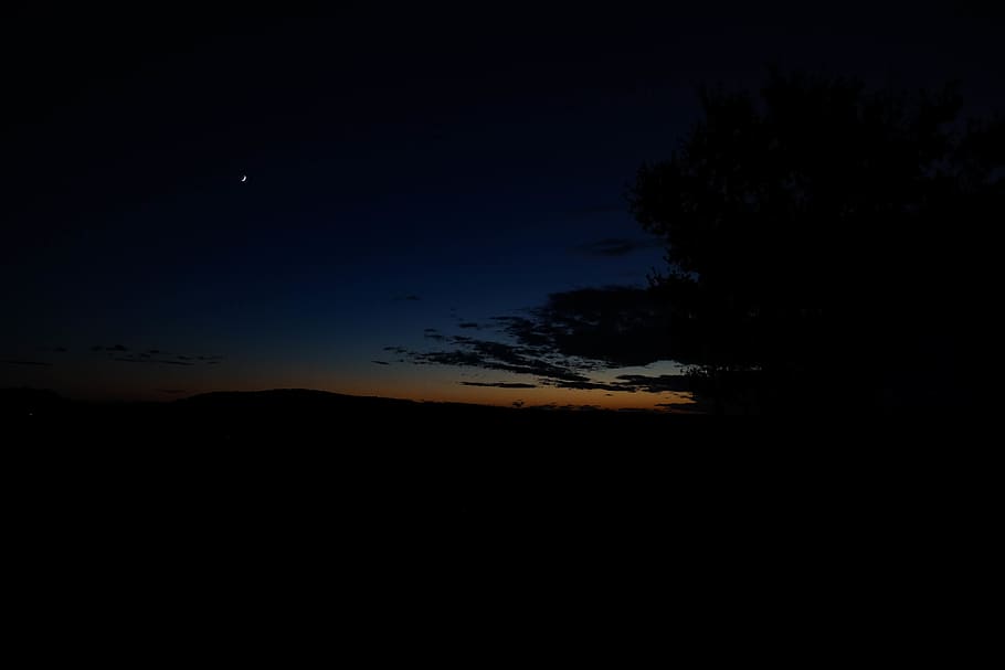 sky, star, cloud, sunset, landscape, night, evening, silhouette HD wallpaper
