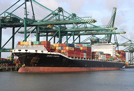 begium, antwerp, harbor, container, ship, cranes, shipment HD wallpaper