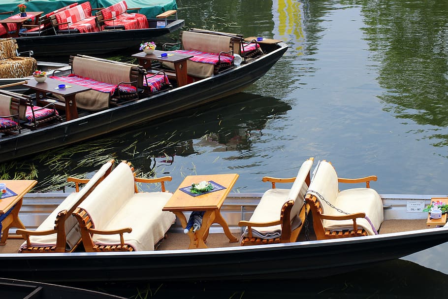 boats, kan, transport, travel, spreewald, water, channel, holiday, HD wallpaper