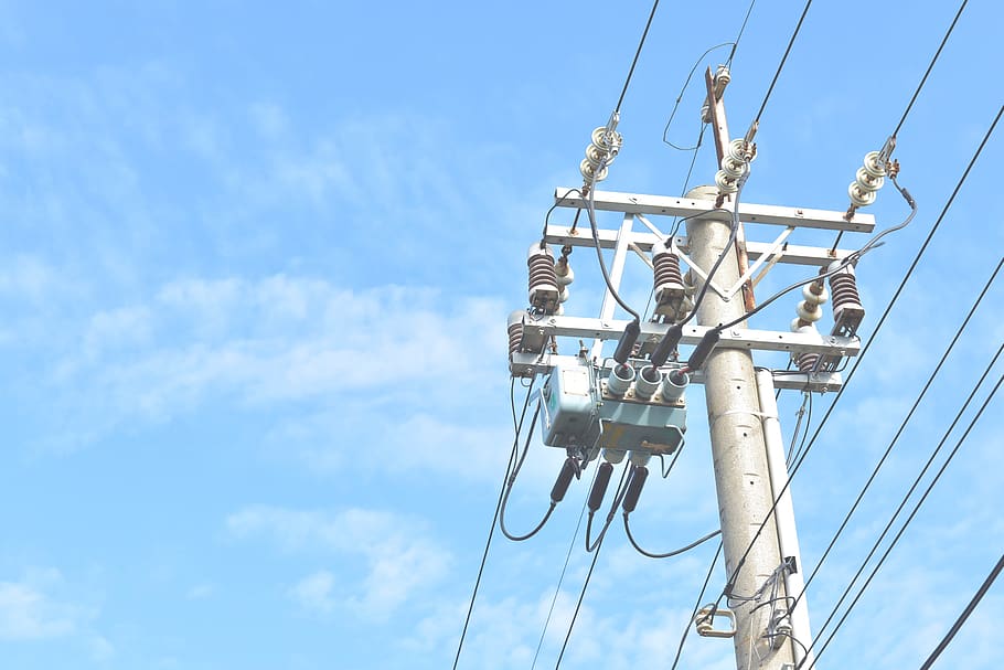 low angle view, sky, cloud - sky, cable, technology, electricity HD wallpaper