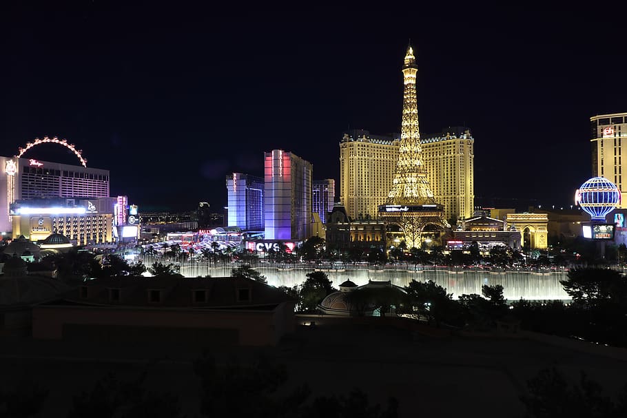 Hd Wallpaper Nevada Bellagio Las Vegas Usa Lasvegas Nightphotography Wallpaper Flare