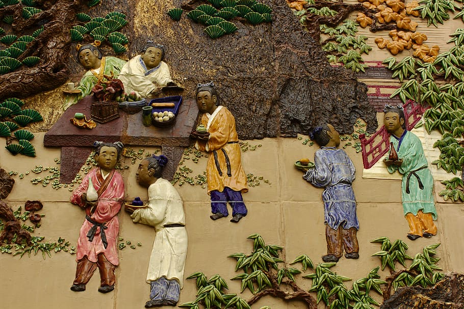 hong kong, relief, human representation, sculpture, male likeness HD wallpaper