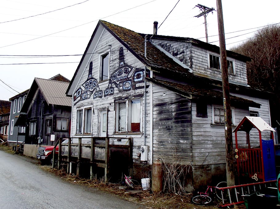 alaska, angoon, native, tlingit, pacific, architecture, building exterior HD wallpaper