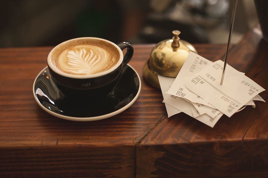 coffee, cafe, hot, mug, cup, art, design, plate, receipt, coffee - drink HD wallpaper