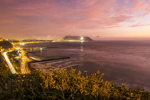 peru, lima, sky, water, sunset, scenics - nature, beauty in nature HD wallpaper