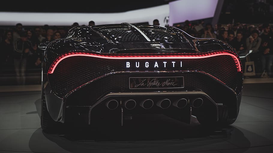 auto, bugatti, automobile, no people, text, focus on foreground HD wallpaper