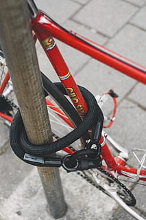 black bike lock, transportation, bicycle, vehicle, machine, spoke HD wallpaper
