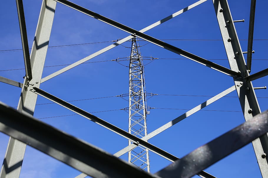 pylon, electricity, current, energy, sky, electricity pylon HD wallpaper