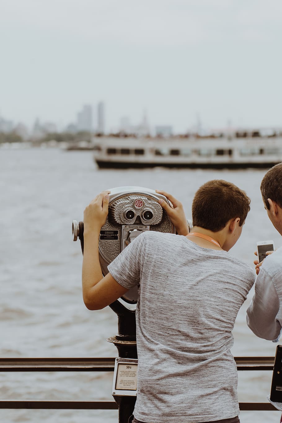 man using binoculars, person, human, water, clothing, apparel HD wallpaper