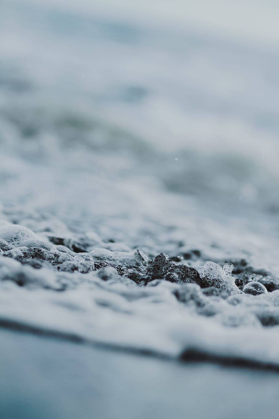 sea, ocean, water, waves, nature, blur, selective focus, no people HD wallpaper