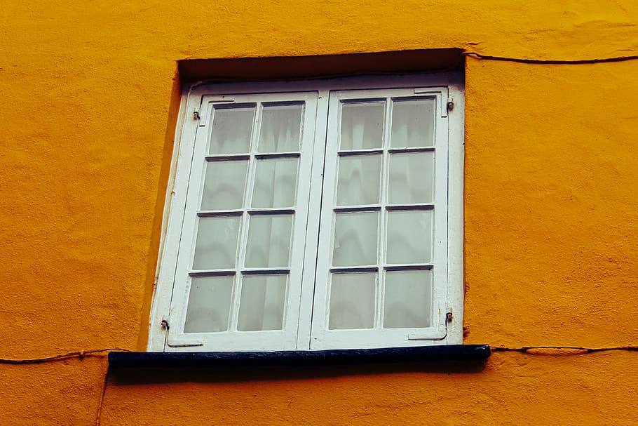 closed white window, home decor, door, wall, window shade, curtain HD wallpaper