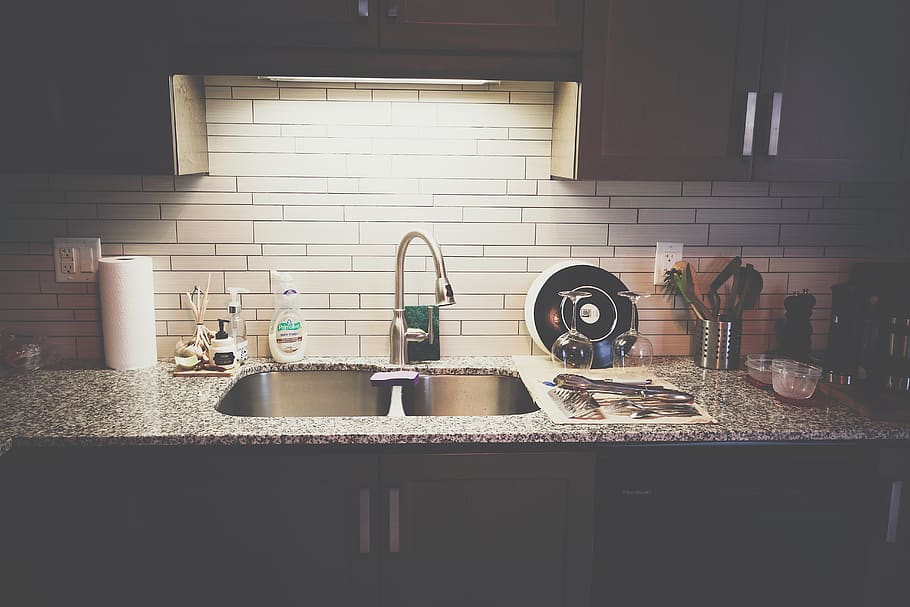 kitchen, house, domestic room, indoors, kitchen counter, home HD wallpaper