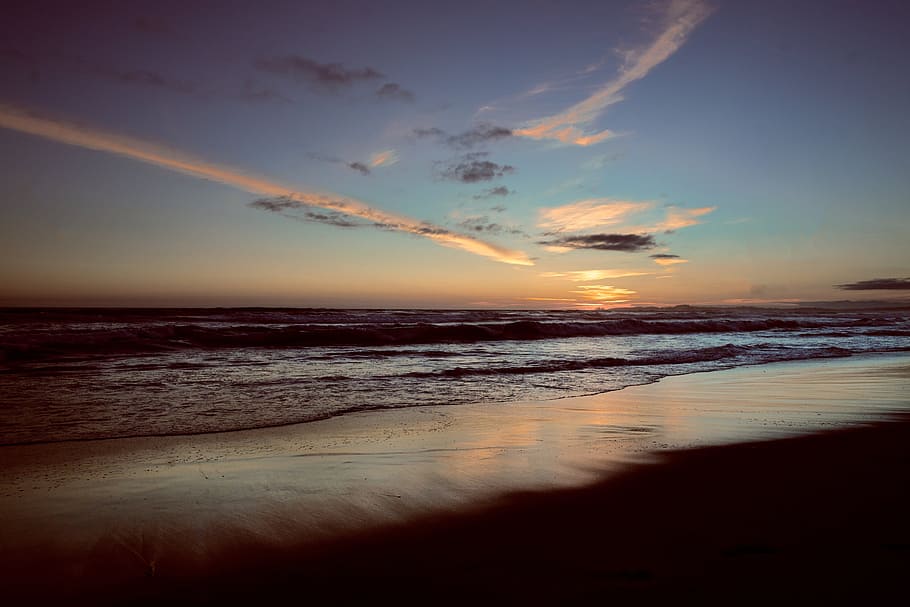 Beach Sunset Photo, Ocean, Beaches, Backgrounds, Retirement, Earth, HD wallpaper