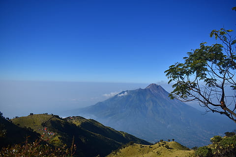 mountain, merapi, volcano, adventure, hiking, landscape, scenics - nature HD wallpaper