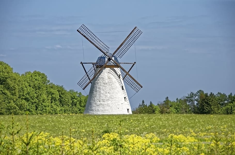 estonia, windmill, historically, vihula, architecture, building, HD wallpaper