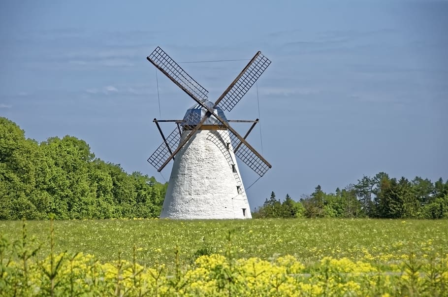 estonia, windmill, historically, vihula, architecture, building HD wallpaper