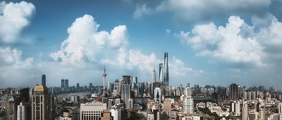cityscape, shanghai, architecture, buildings, panorama, urban HD wallpaper