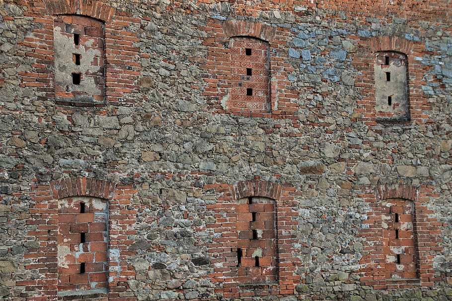 brick, lake dusia, walls, the walls of the, the background, HD wallpaper