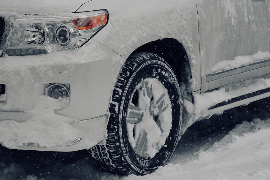 vehicle covered with snow, machine, wheel, spoke, alloy wheel HD wallpaper