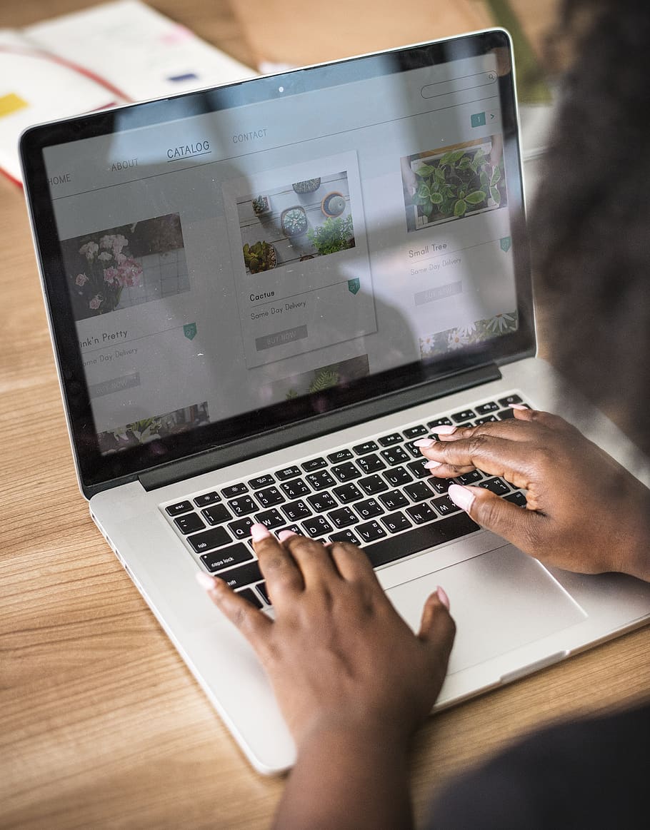 Person Using Turned on Macbook Pro, access, connection, data HD wallpaper