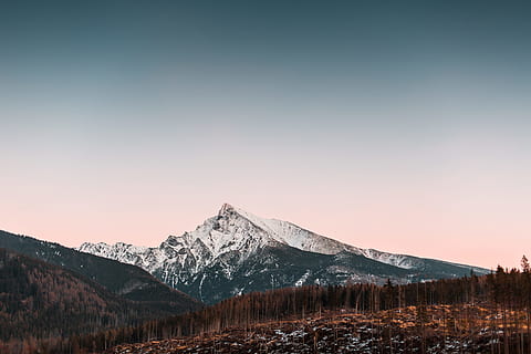 Krivan Peak Slovakia, autumn, cloudless, cold, dawn, europe, evening HD wallpaper