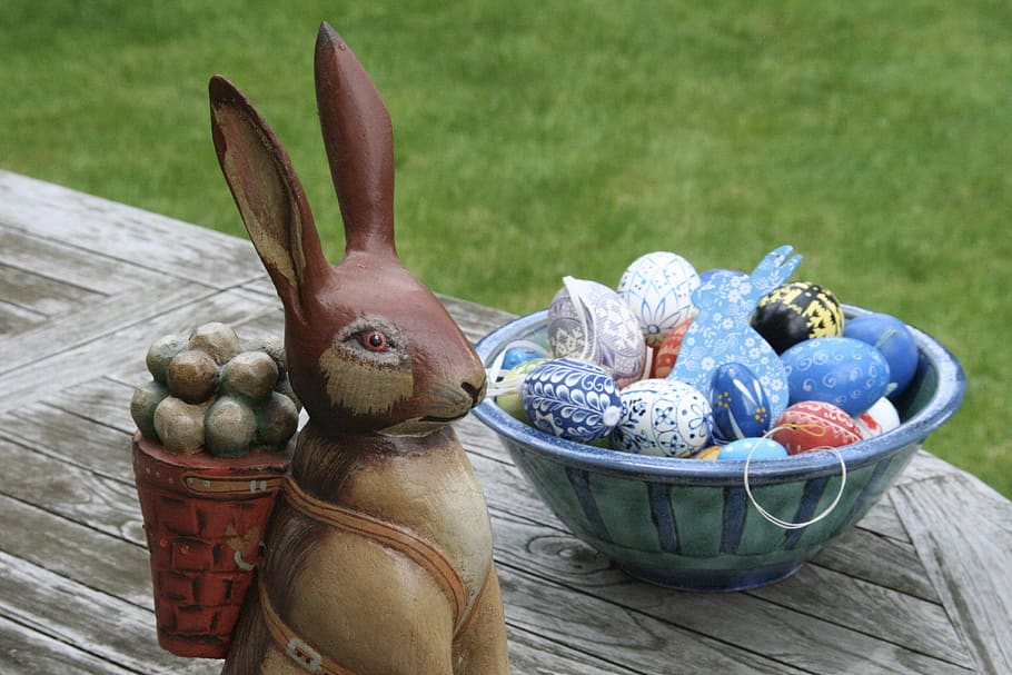 brown rabbit figurine, food and drink, container, healthy eating HD wallpaper